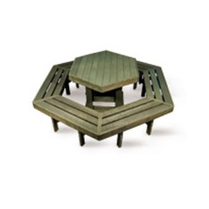 Plastic 6/8 Seater Hex Picnic Set
